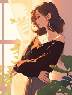 落日迟暮见青山